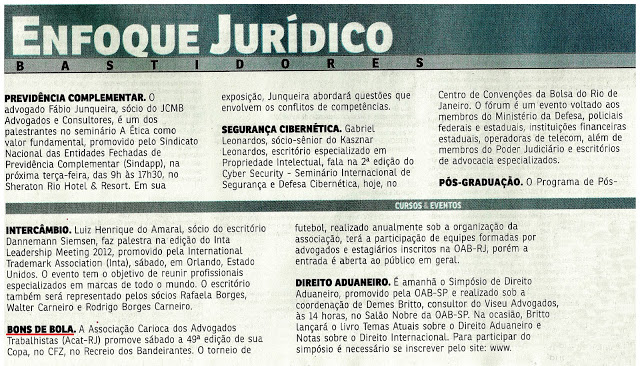 O Jornal do Commércio noticiou a Copa da ACAT-RJ, prestigiando o nosso evento esportivo de novembro!