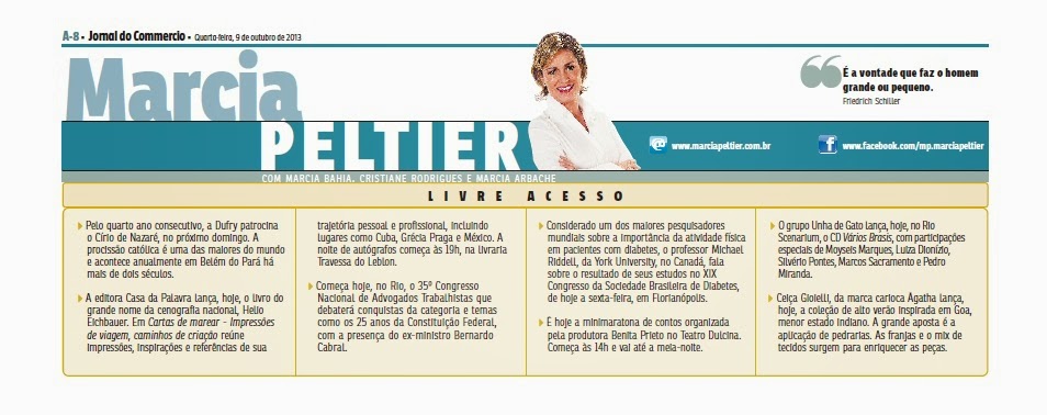 Começa hoje o 35º CONAT. Confira o que a coluna da Marcia Peltier, do Jornal do Commercio, publicou