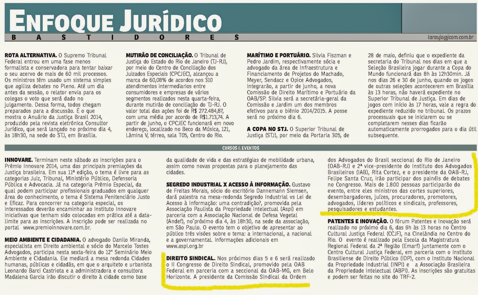 O Jornal do Commércio noticiou a participação de Rita Cortez no “2º Congresso Nacional de Direito Sindical”. Veja!
