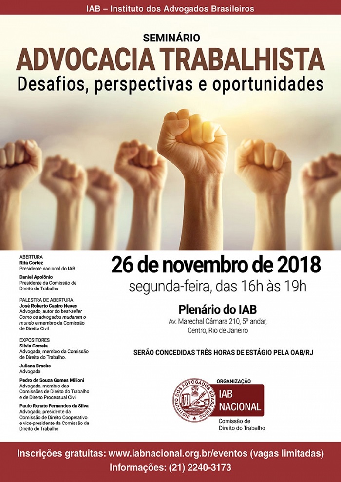 Seminário sobre Advocacia Trabalhista – desafios, perspectivas e oportunidades, será aberto por Rita Cortez
