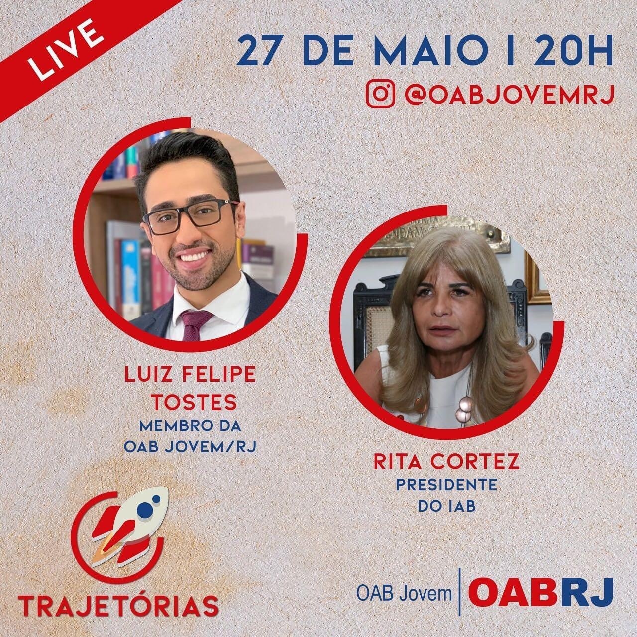 Rita Cortez participará de live no Instagram da OAB/Jovem nesta quarta-feira (27/5), às 20h